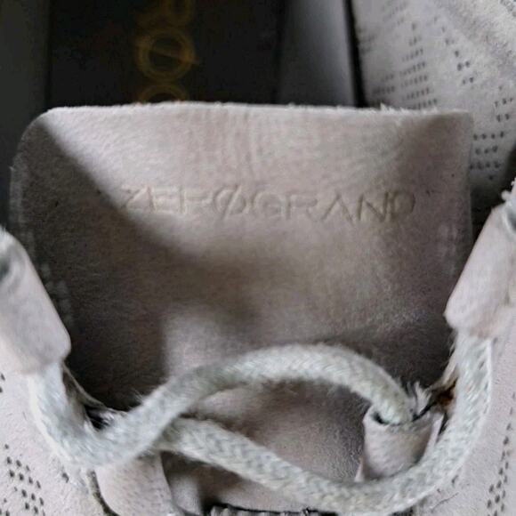 Cole Haan Zerogrand Perforated Shoes Womens 8 Gray Leather Sneakers W03206 - Picture 4 of 14